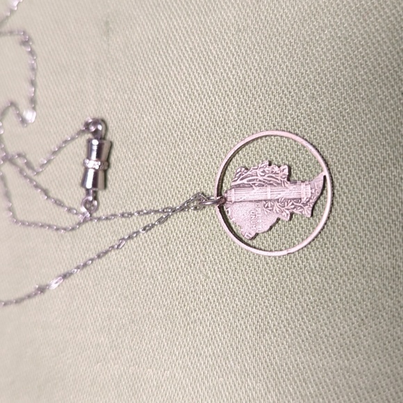 Vintage Mercury Head dime necklace - Picture 2 of 4